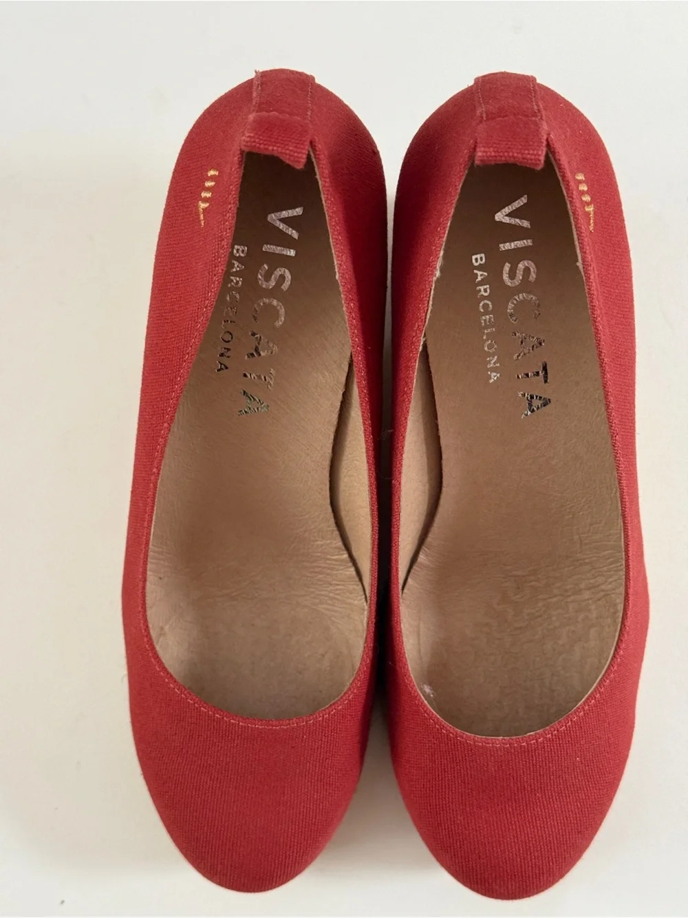 Viscata Barcelona Red Canvas Espadrille Wedges